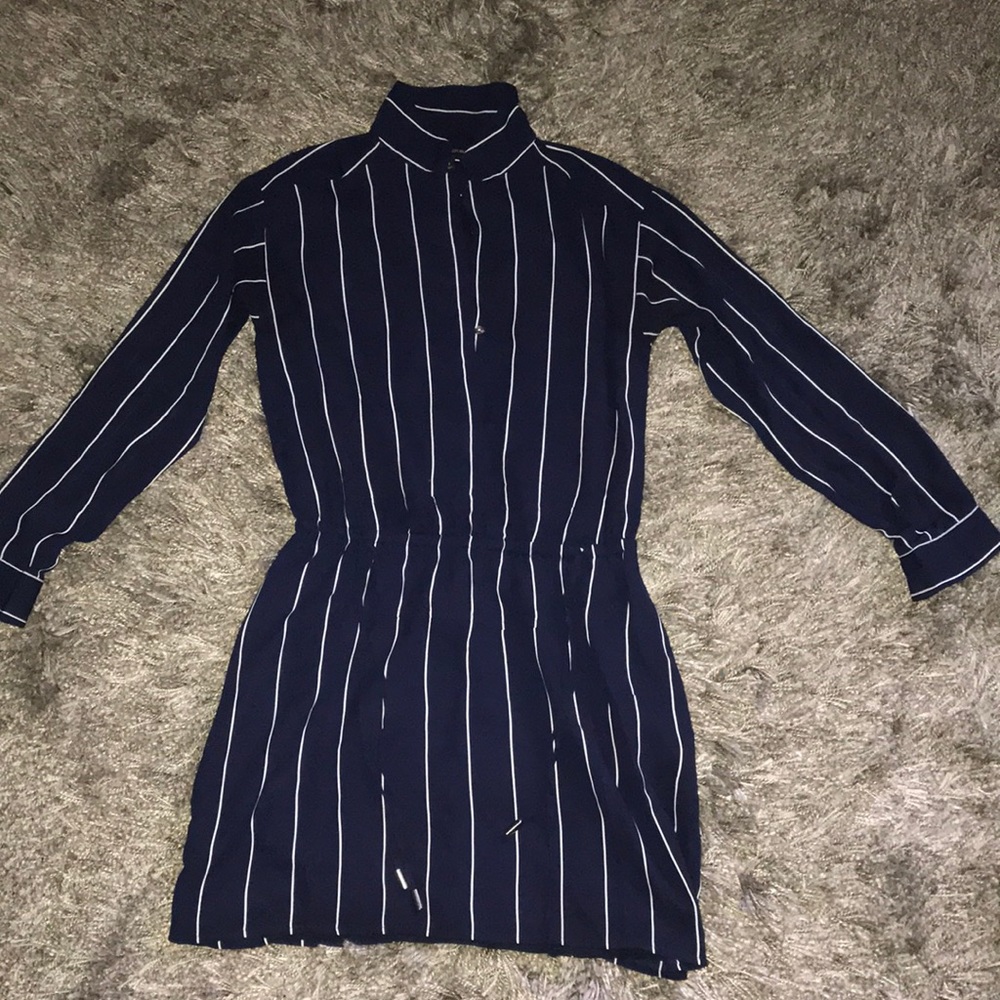 Banana Republic navy blue long sleeve dress